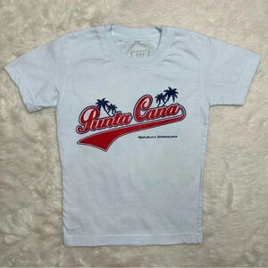 Punta Cana T-Shirt  White / Red Blue Size 4T